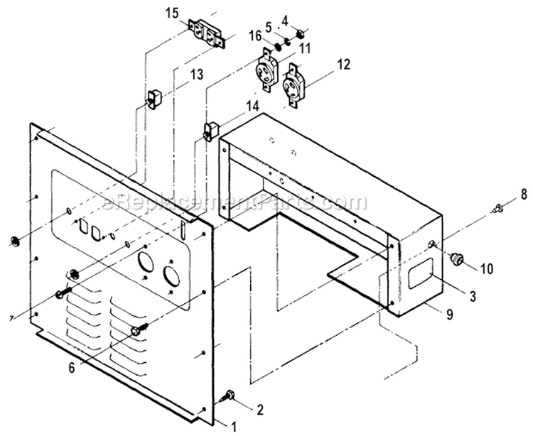 Page C Diagram and Parts List for 9014-0 R4000D Briggs and Stratton Generator